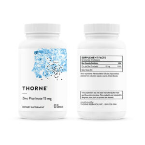 Viên Uống Bổ Sung Kẽm Thorne Zinc Picolinate 15mg (60 Viên) - Tái Sinh Bản Lĩnh Đàn Ông Đích Thực
