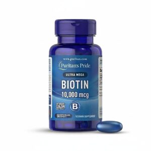 Viên Uống Puritan's Pride Boost Biotin 10000mcg Ultra Mega – Hỗ Trợ Mọc Tóc, Ngăn Ngừa Gãy Rụng